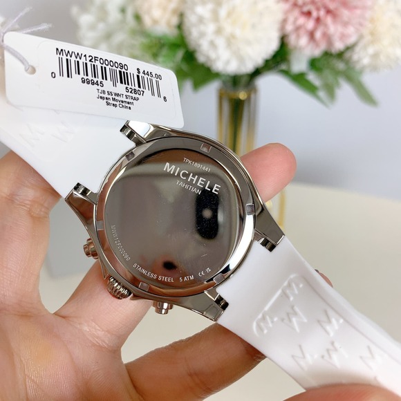 Michele MWW12F000090 Jellybean Stainless White Watch - Picture 5 of 7